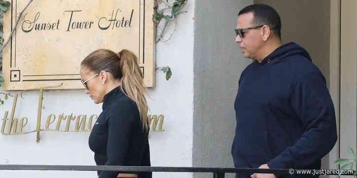Jennifer Lopez & Alex Rodriguez Hit the Gym & Make a Stop at the Office Together