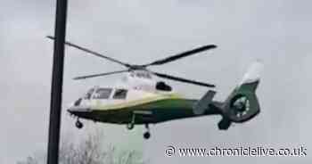 Two people taken to hospital as air ambulance lands in Sunderland