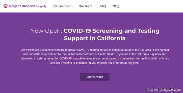 Coronavirus screening website launched by Google Verily’s Project Baseline