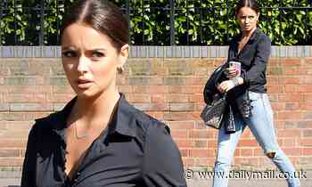 Maura Higgins steps out looking solemn faced after skating partner was seen leaving her flat 