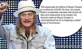 Kid Rock REFUSES to close his Nashville bar and follow the Mayor's orders amid COVID-19 outbreak