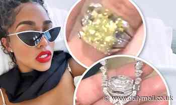 Jordyn Woods tries on Cartier diamonds as she remains in Abu Dhabi
