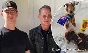 Tom Hanks' son Colin joins fans in roasting his father for using too much Vegemite