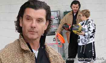 Gavin Rossdale cuts a cool dad look in leopard print as he takes son Zuma to Big 5