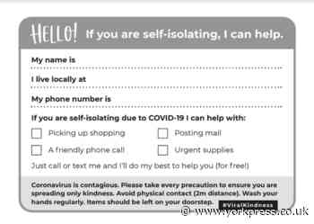 Kindness postcard launched to help vulnerable