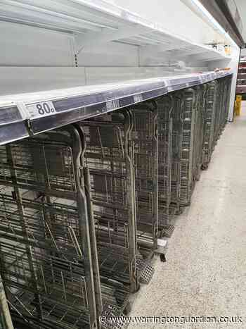 Empty shelves at Asda Westbrook amid coronavirus panic buying