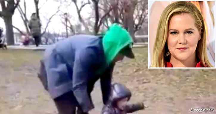 Amy Schumer Helps Son Gene, 10 Months, Practice Walking: 'Nailing It'