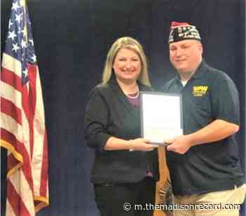 VFW - American Legion honors Breeden as 'Teacher of the Year' - The Madison Record - themadisonrecord.com