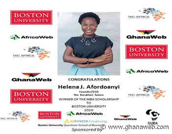 Ghanaian entrepreneur and Nigerian win MBA scholarship from Boston University - GhanaWeb