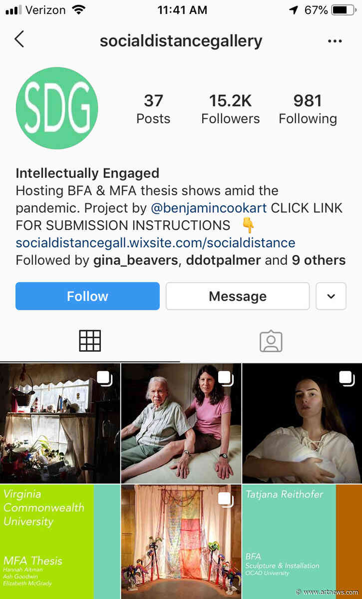 As Art Schools Cancel Student Shows, One Instagram Account Pledges to Give Them Life