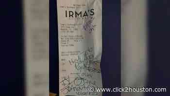 Staff at popular Houston restaurant Irma’s Southwest receives $9,400 gratuity - KPRC Click2Houston
