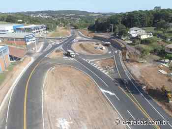 Obra na rotatória na BR-470 em Nova Prata (RS) é concluída - Estradas