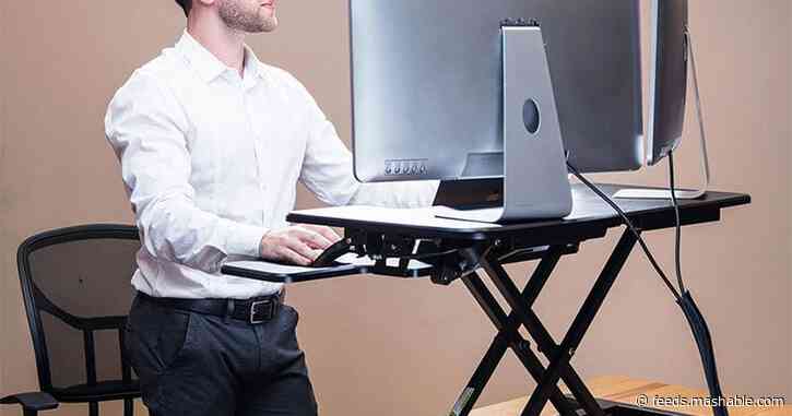 Working from bed is a bad idea, but this Flexispot standing desk is on sale