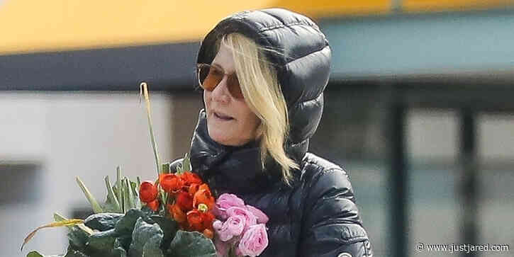 Laura Dern Picks Up Some Flowers During Social Distancing