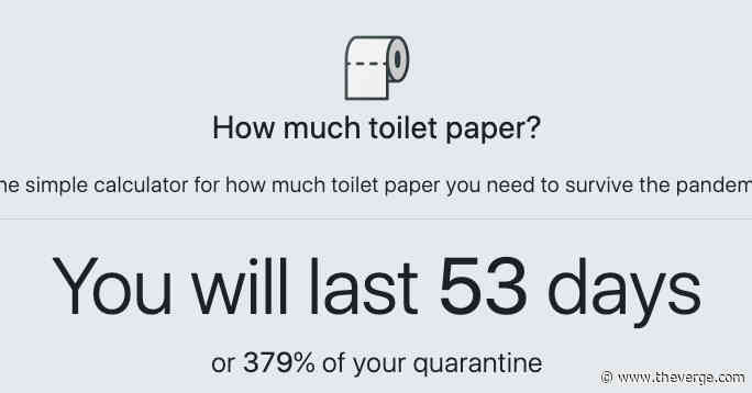 This toilet paper calculator lets you know how long your bathroom stash will last