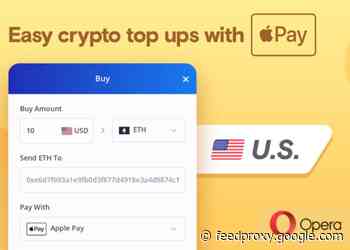 Opera now supports crypto purchases with Apple Pay