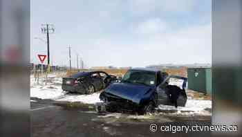Three car collision results in rollover in northeast Calgary