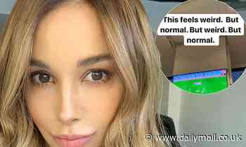 WAG Rebecca Judd admits it 'feels weird' to watch the AFL on TV with no crowd due to coronavirus