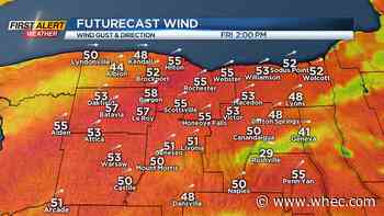First Alert Weather Snapshot: Yellow Alert issued for potentially damaging winds Friday