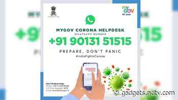 MyGov Corona Helpdesk Launched on WhatsApp to Provide Coronavirus Information