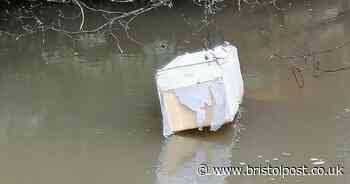 Fridge freezers wash up on riverbank in Bristol park
