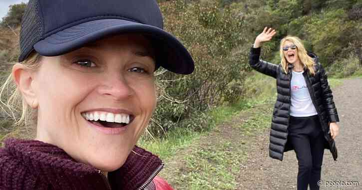 Big Little Lies Costars Reese Witherspoon and Laura Dern Practice Social Distancing While Hiking