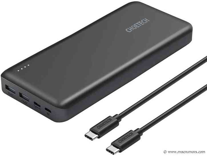 MacRumors Giveaway: Win a 45W 20,000mAh USB-C Power Bank for Charging MacBooks, iPhones, and iPads From Choetech