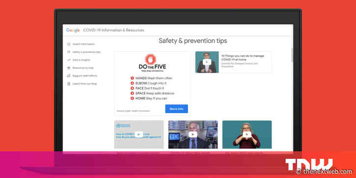 Google’s coronavirus information site is now live