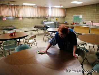 One graphic shows how long the coronavirus lives on surfaces like cardboard, plastic, and steel