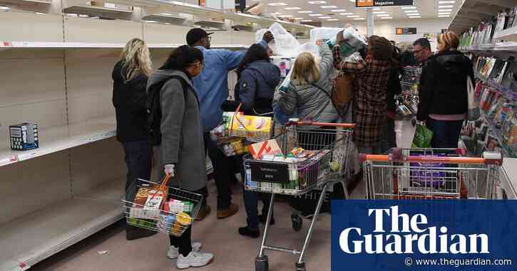 Coronavirus: UK panic-buyers urged to think of frontline workers