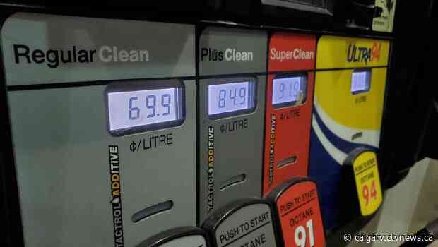 Gas prices dip below 70 cents per litre in Alberta