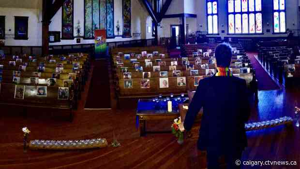 Shepherd without a flock forced to improvise for online service in Calgary