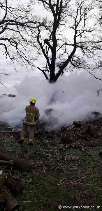 Crews called to large timber fire in York