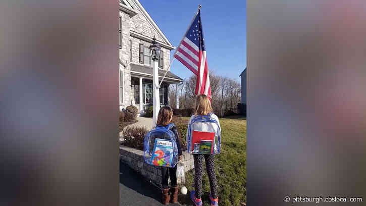 Even Though They’re Off Of School, Two Sisters Still Say Pledge Of Allegiance Every Morning