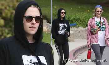 Kristen Stewart staves off cabin fever blues with a hike and a relaxing afternoon