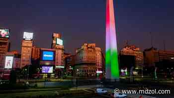 El Obelisco en Buenos Aires se ilumina con los colores de Italia - MDZ Online