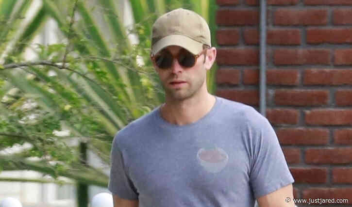 Chace Crawford Bares Bulging Biceps While Taking His Dog for a Walk