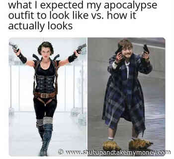 What I Expected My Apocalypse Outfit To Look Like Vs How It Actually Looks – Coronavirus Meme