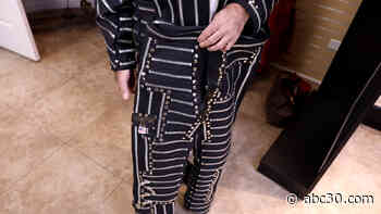 This suit is made entirely from zippers!
