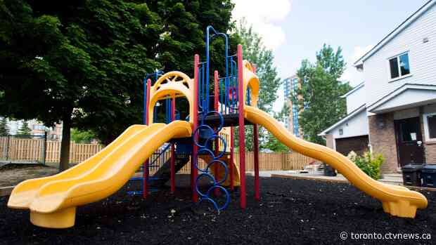 Signage outside Toronto parks to warn visitors playgrounds are not sanitized - CTV News