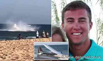 Dramatic video shows moment 23-year-old pilot crash lands small plane in ocean off Maryland beach