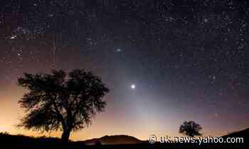 Starwatch: zodiacal light glows faintly in the dark sky