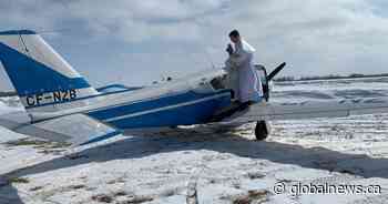 Coronavirus: Saskatoon priest blesses city from the sky - Global News