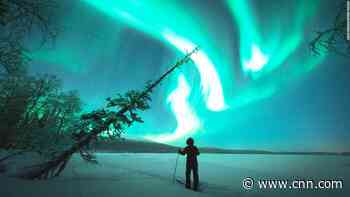 See Northern lights dancing over Finnish town