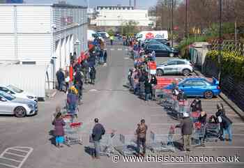 Coronavirus: Pictures show huge line of shoppers outside Croydon Costco