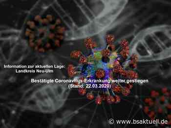 Landkreis Neu-Ulm: Bestätigte Erkrankungen am Coronavirus weiter gestiegen - BSAktuell