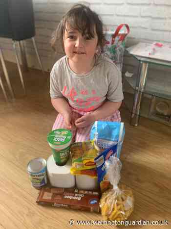 Kind-hearted schoolgirl recovering from operation delivers food package to her elderly friend