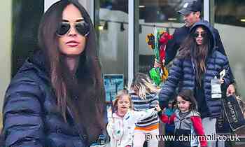 Megan Fox, 33, makes a rare sighting with Brian Austin Green, 46, and all three of their sons
