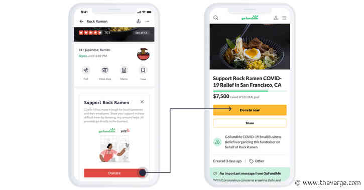 Yelp is adding donate buttons for local businesses, promises to match first $1M