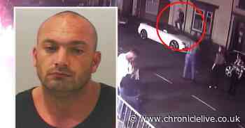 Brute repeatedly stamped on man’s head then jumped up and down on his car